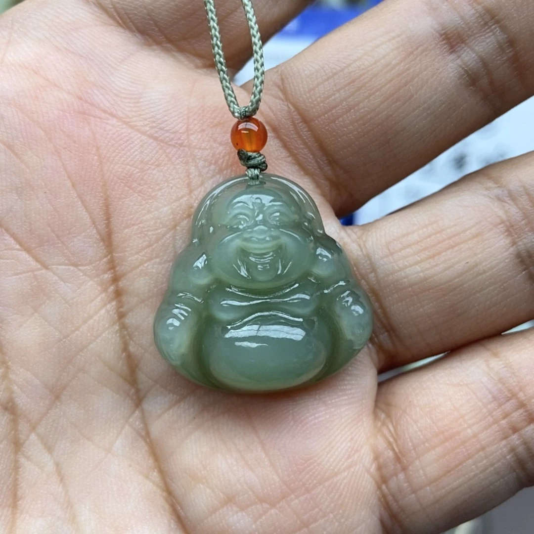 和田玉吊坠(不含链)未镶嵌小**脉