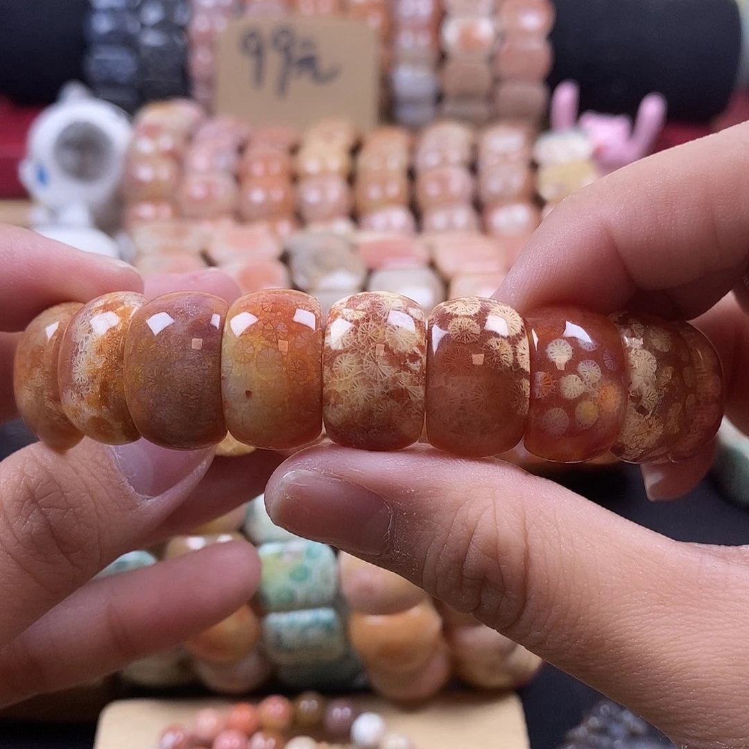 硅化珊瑚（珊瑚玉）未镶嵌手牌 上新6