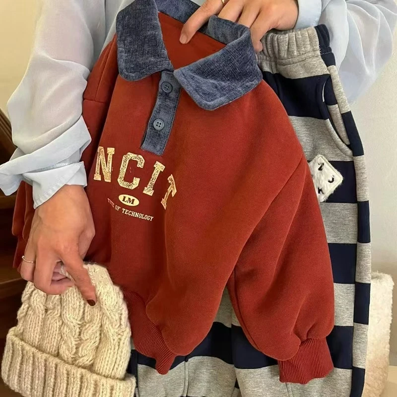 （201-221）卫衣冬款男童冬季加绒加厚单卫衣儿童韩版冬款卫衣