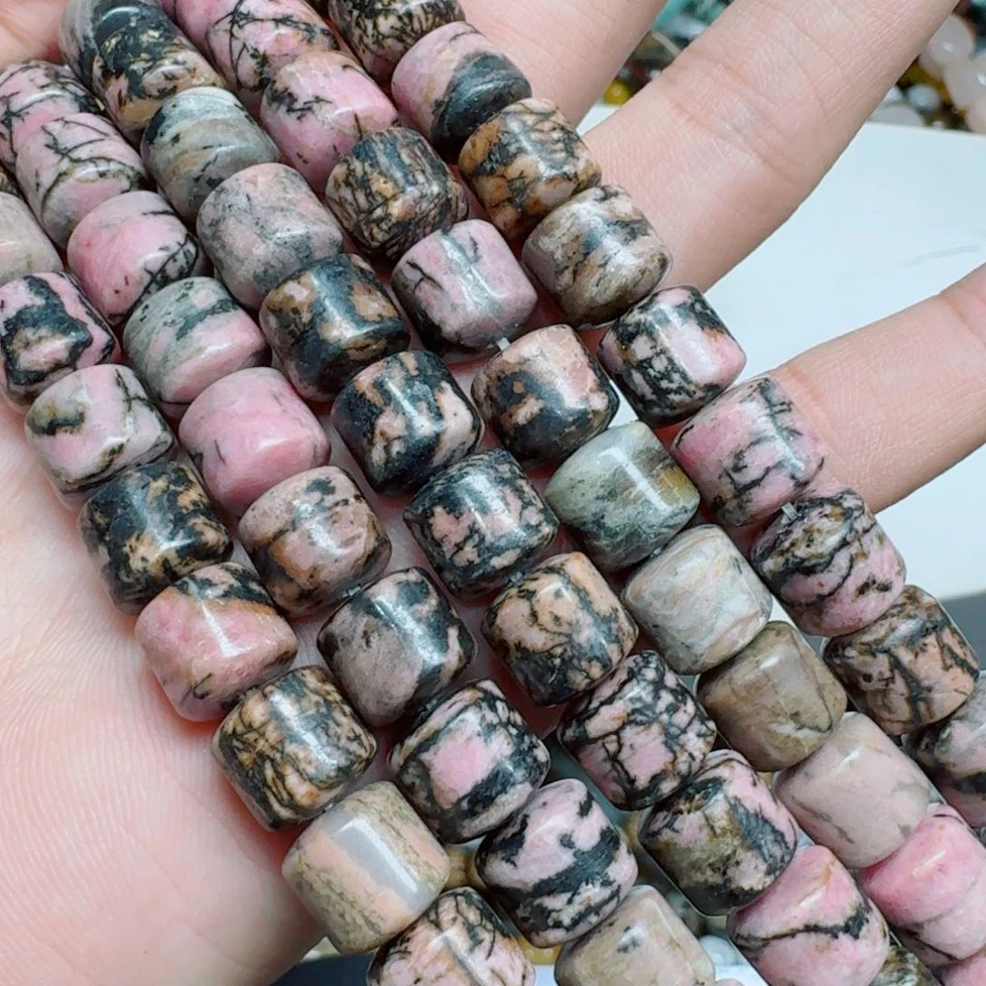 玛瑙/玉髓合金珠宝半成品10*10蔷薇辉车轮一条