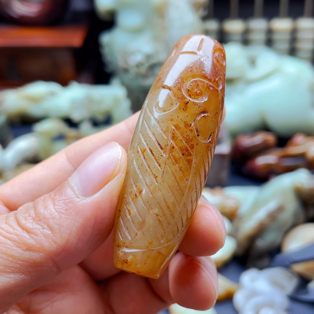 白玉菩提吊坠摆件