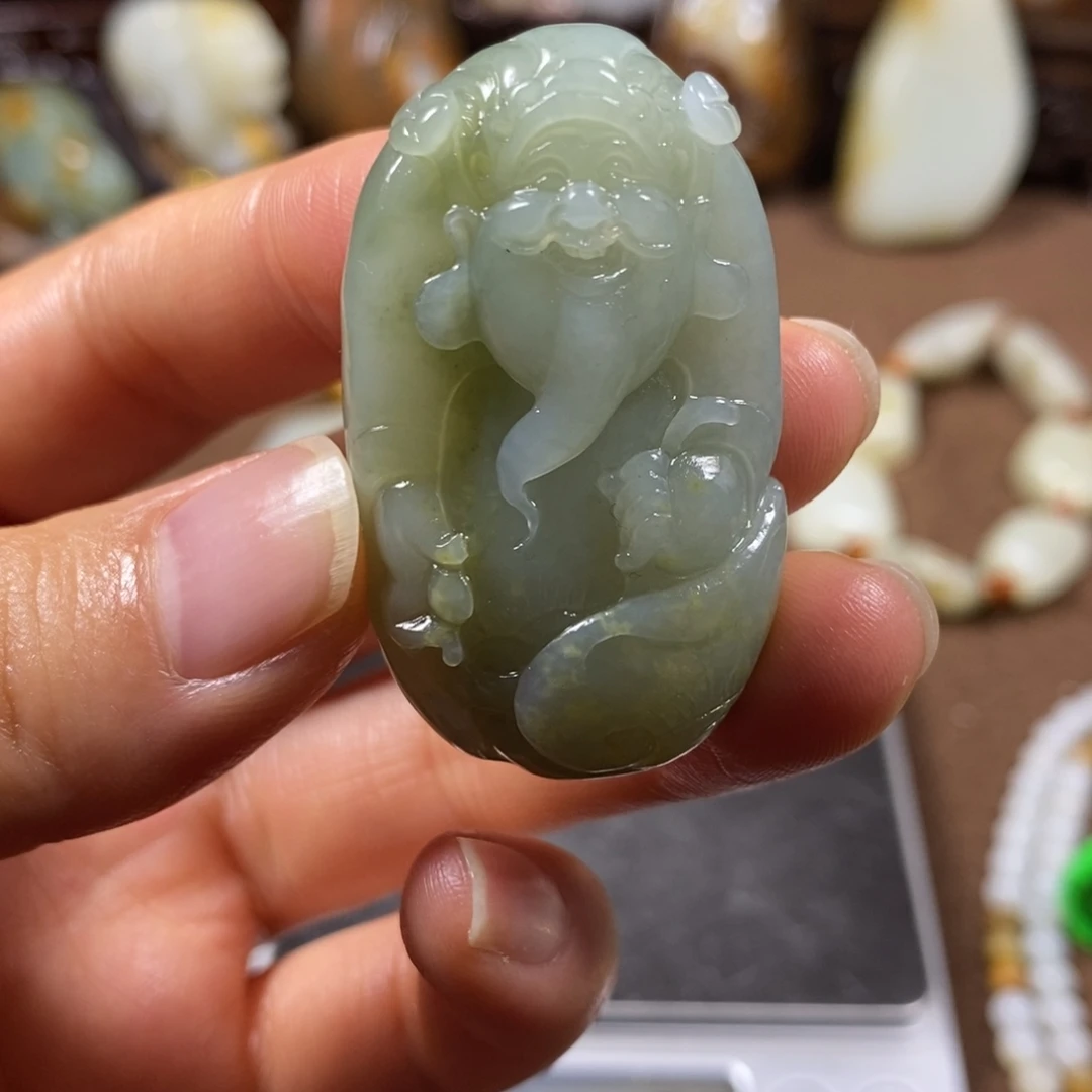 和田玉未镶嵌挂件