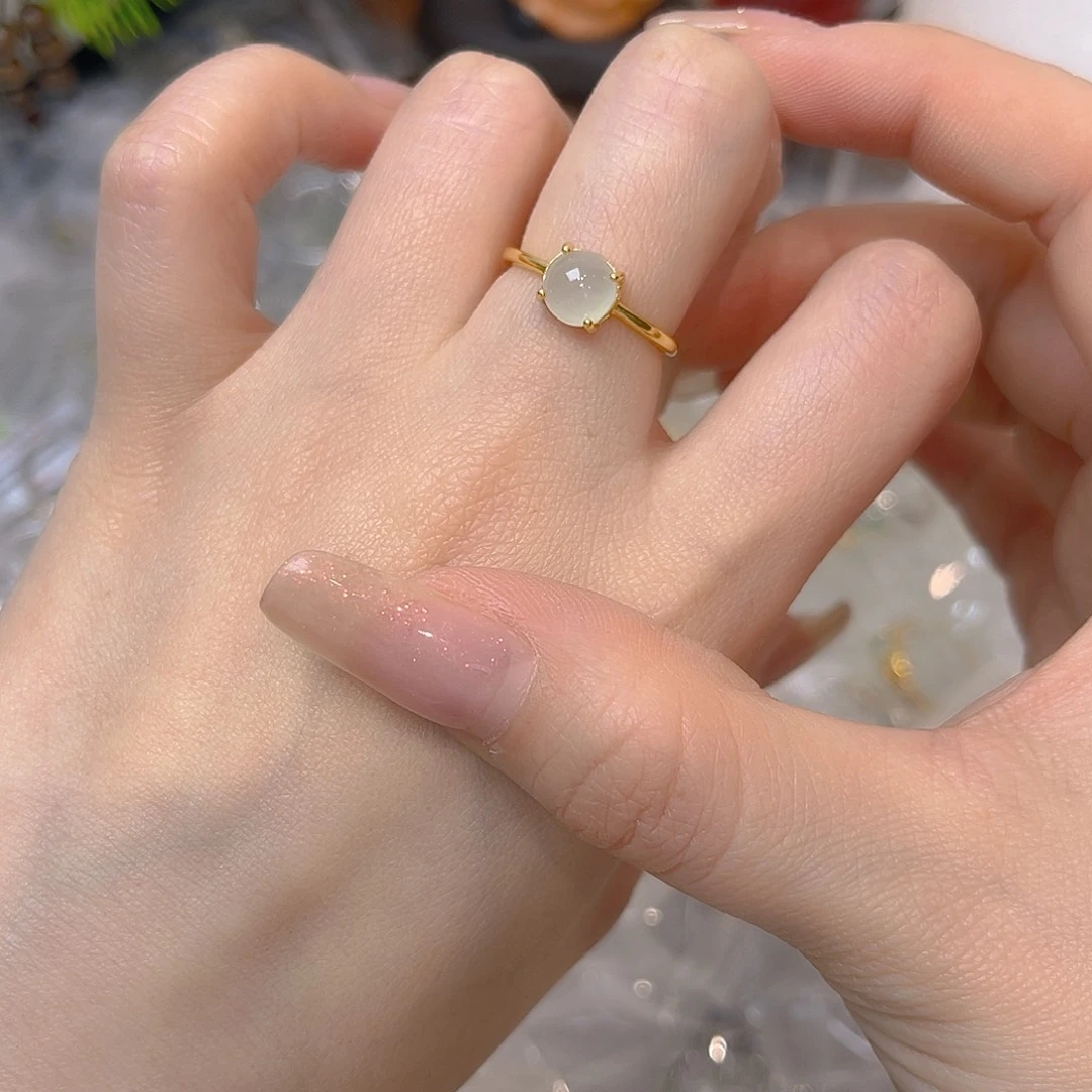 翡翠银S925镶嵌戒指