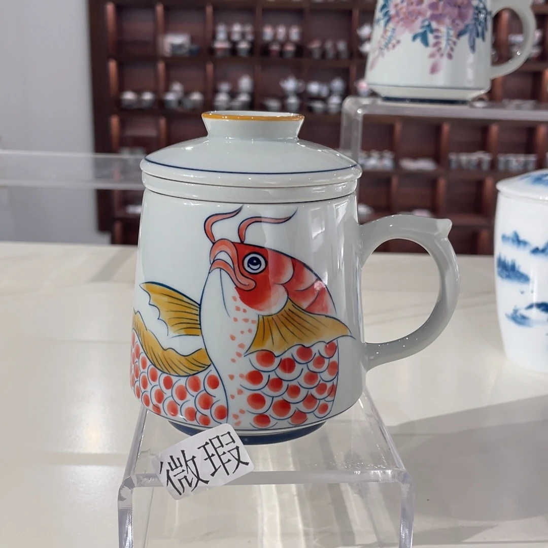 微瑕釉下彩纯手绘