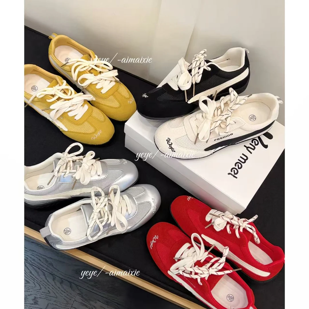 【平底3公分】2025春新款平底德训鞋女时尚百搭复古运动鞋休闲鞋