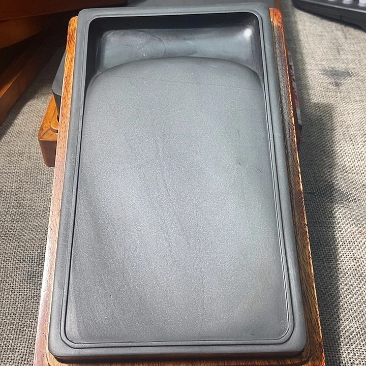 老坑水泫坑算子罗纹长方门字歙砚