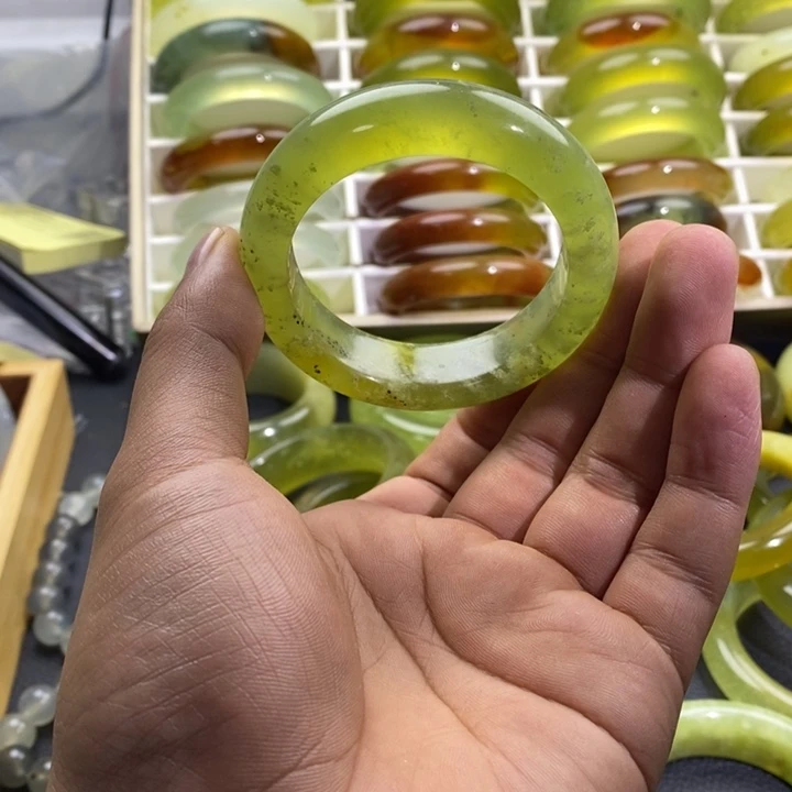 蛇纹石玉合金手镯52.4