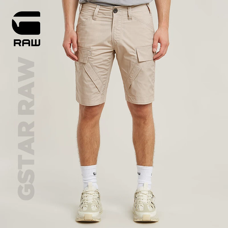 G-STAR RAW25年夏季新款3D工装五分男士直筒大口袋高街耐磨潮流短