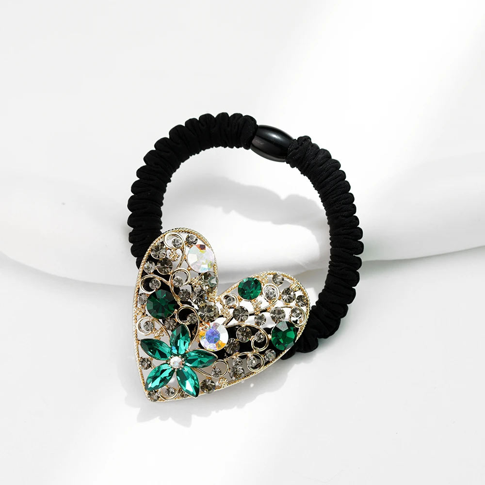 FJ735绿色爱心粗头绳