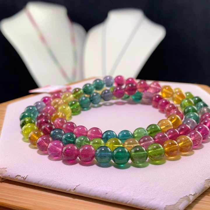 双色碧玺手链未镶嵌