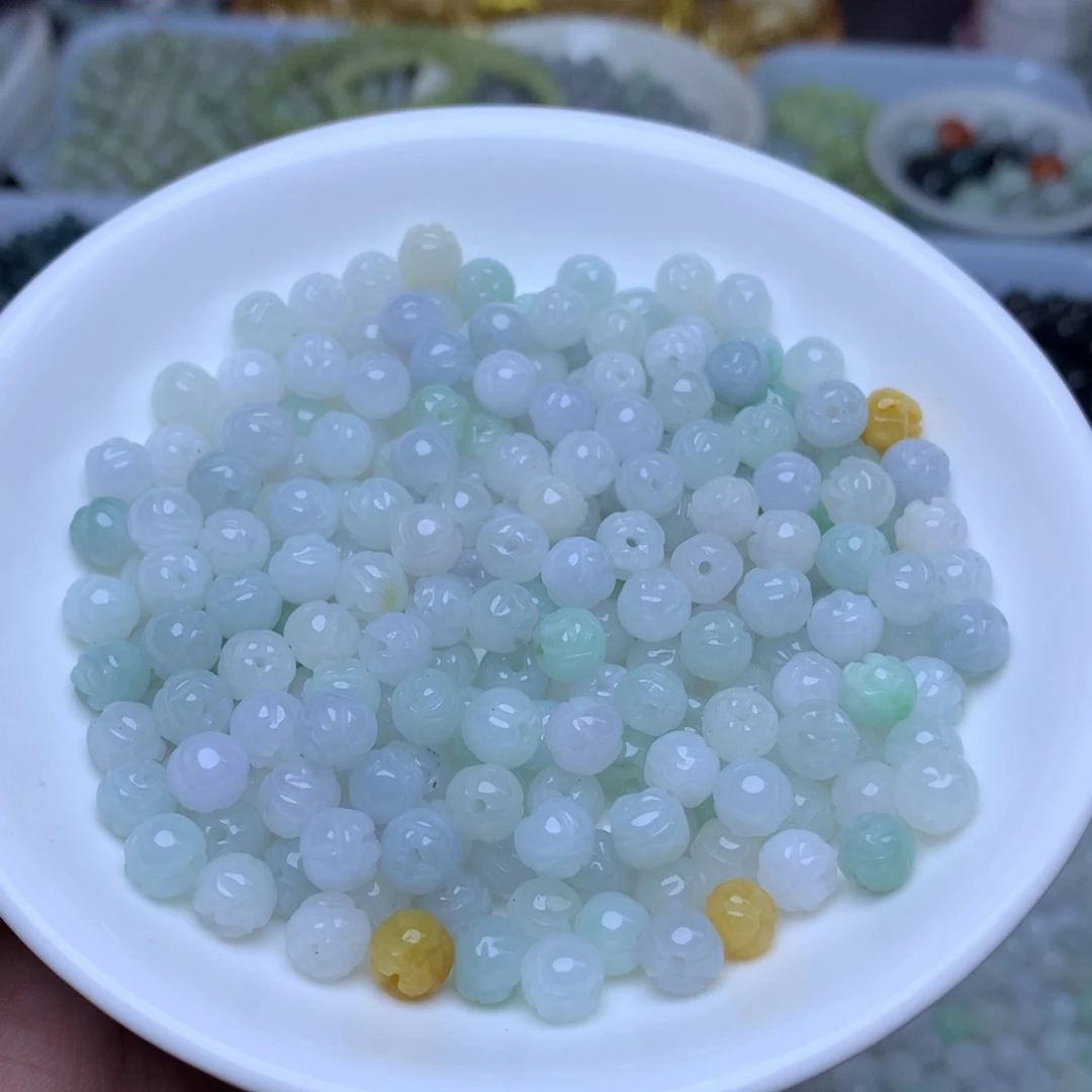 【闪购商品】未镶嵌手链翡翠卡6三彩莲花30个