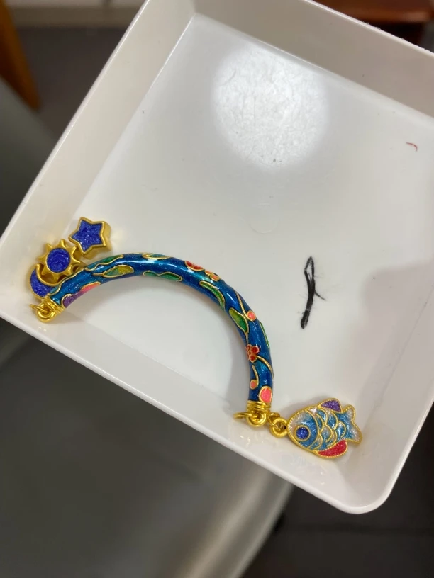 足金999烧蓝转运珠