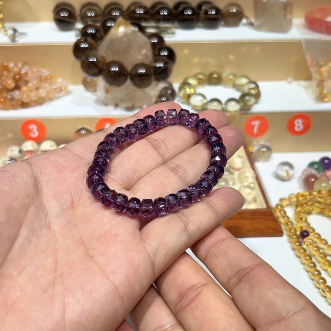 非金属巴西紫车切面手串