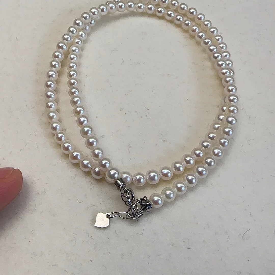 淡水珍珠颈饰银S925镶嵌