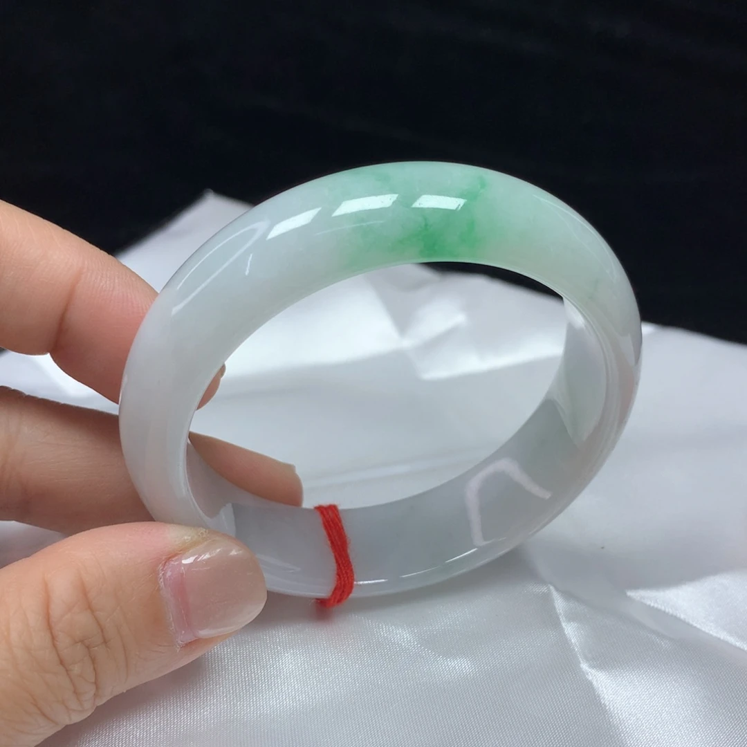 翡翠手镯未镶嵌宽版轮胎正圈56