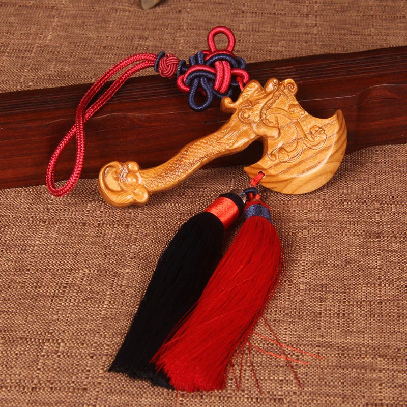 桃木斧子平安汽车挂件 桃木斧子出入平安后视镜车饰 坐福桃木车饰