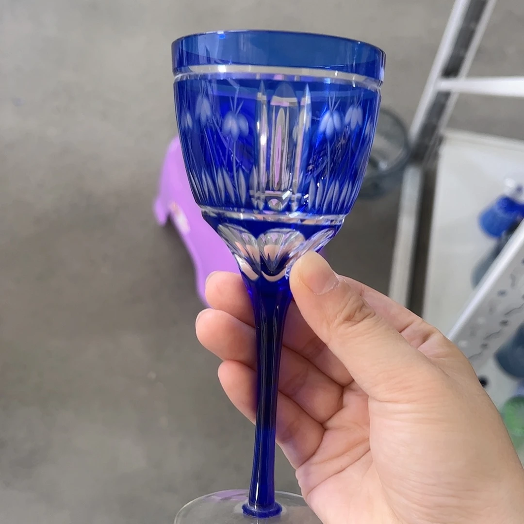 水晶玻璃高脚款微瑕一个
