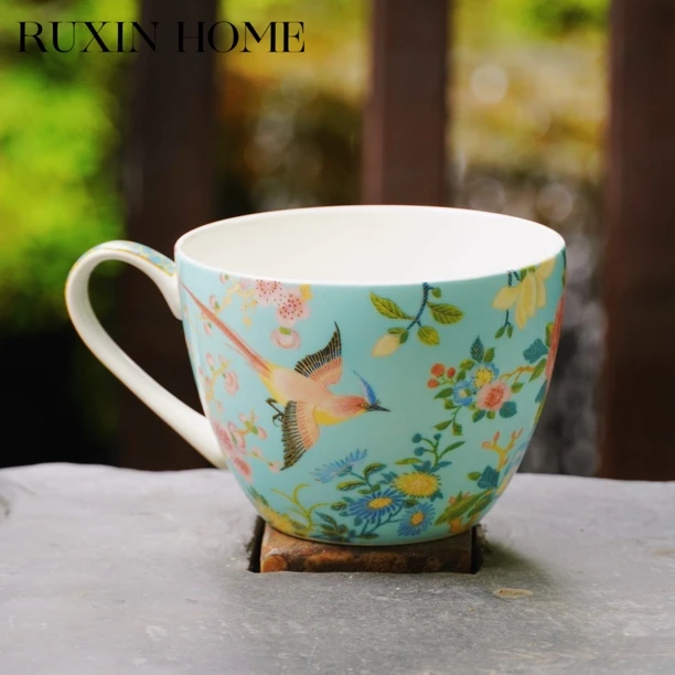 如馨·百鸟和鸣·早餐杯（浅蓝）AN