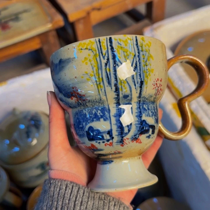 瓷片景德镇陶瓷手工手绘