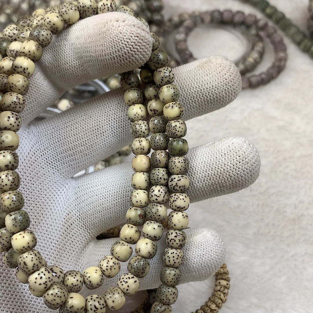 星月菩提手串6号大留白绿幽灵0.7-108