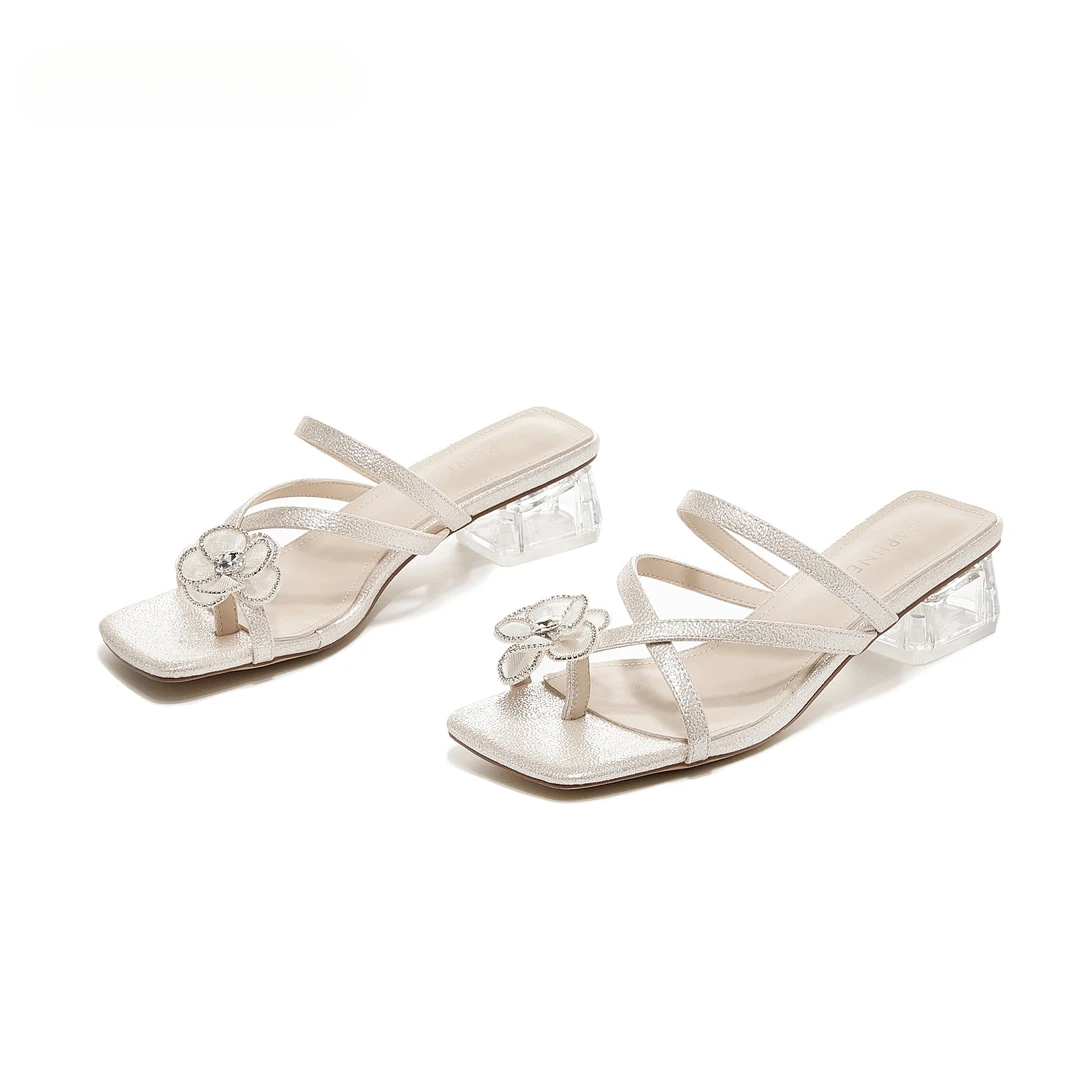 新款夏季百搭时尚舒适粗跟气质青轻奢时装3174