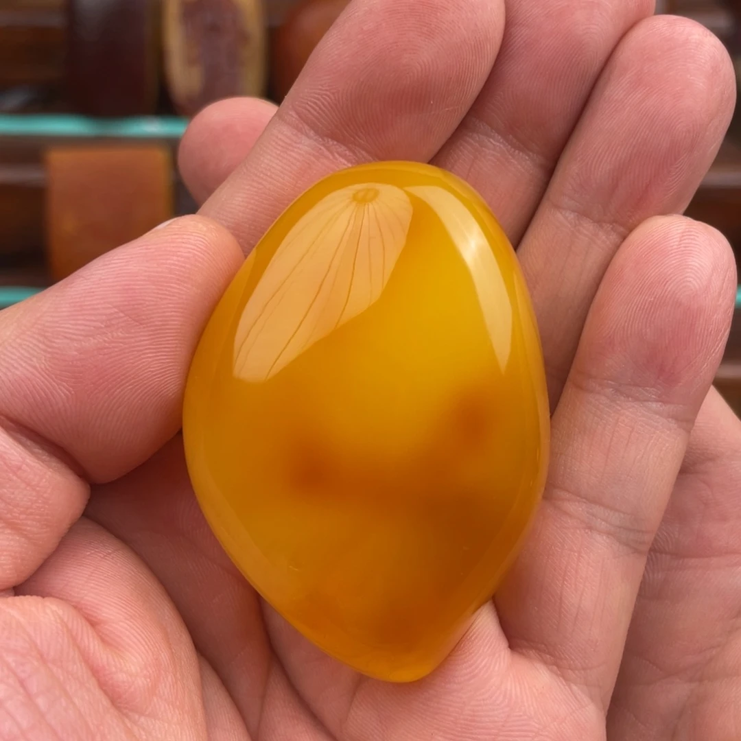 定制琥珀未镶嵌蜜蜡吊坠手把