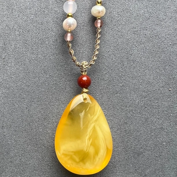 Y2006【天然蜜蜡吊坠】支持鉴定 假一罚四