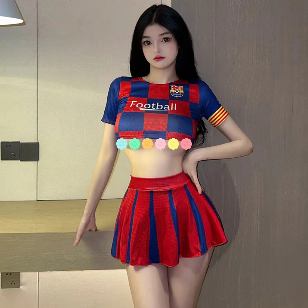 性感睡衣战袍足球宝贝套装性感啦啦队制服cosplay私房女款裙子