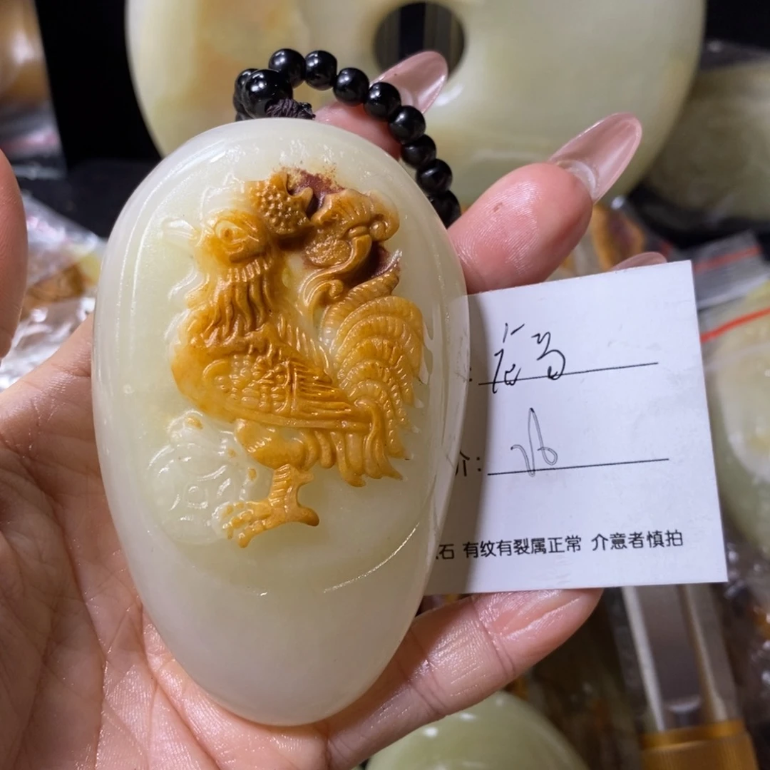 石材虎*古青石手把件