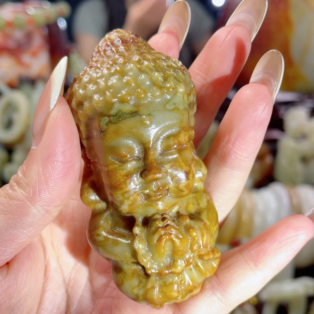 和田玉未镶嵌把件14