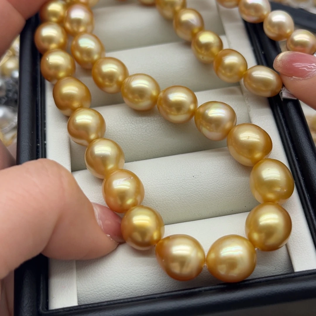 项链银S925镶嵌海水珍珠