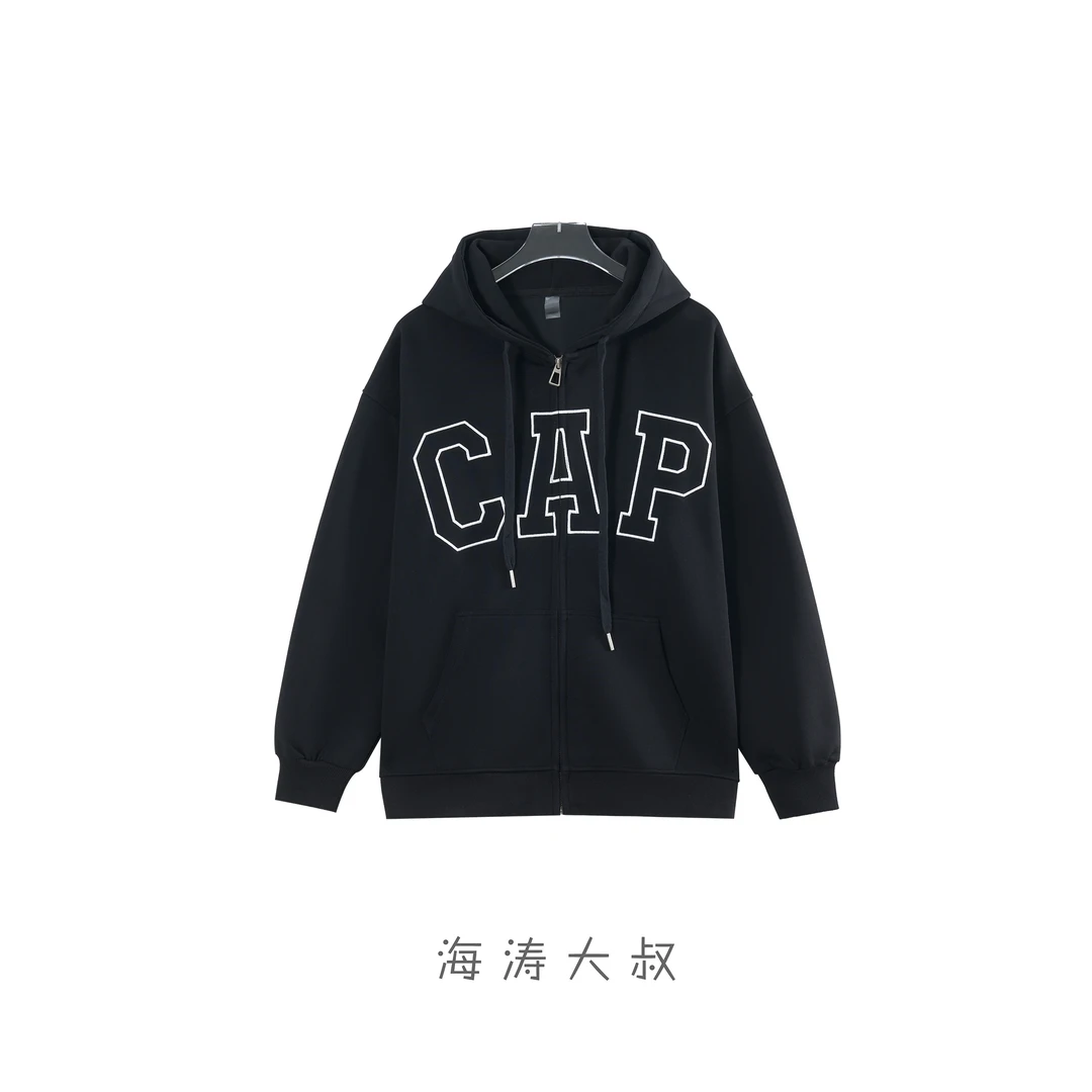 【618大促】CAP字母连帽拉链开衫 MZ969