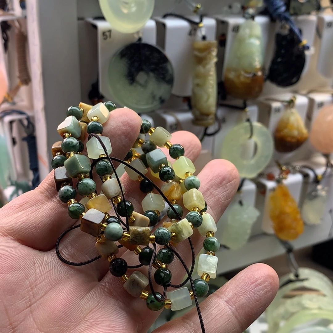 【闪购商品】蛇纹石玉手链未镶嵌