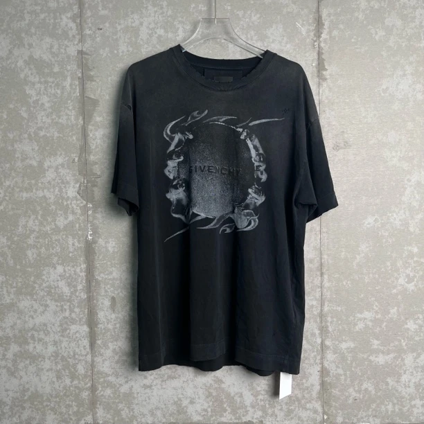 未使用 WE11 DONE S*1/纪梵希/水洗做旧破洞短袖T恤/17857