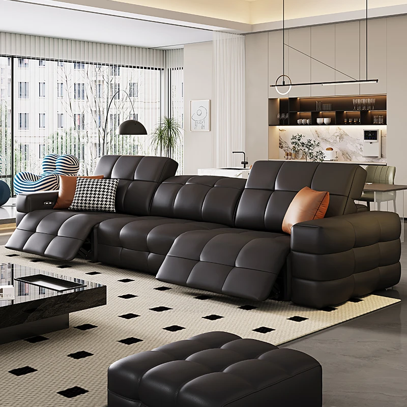 YICHAOJIANG/艺潮匠劳伦斯新款真皮功能电动沙发头等舱小户型客厅