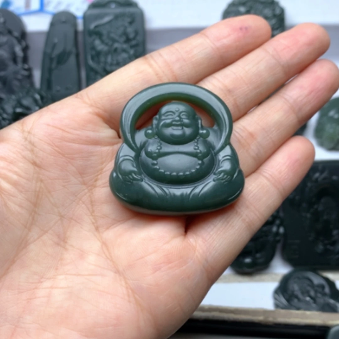 【闪购商品】颈饰未镶嵌和田玉双面雕刻