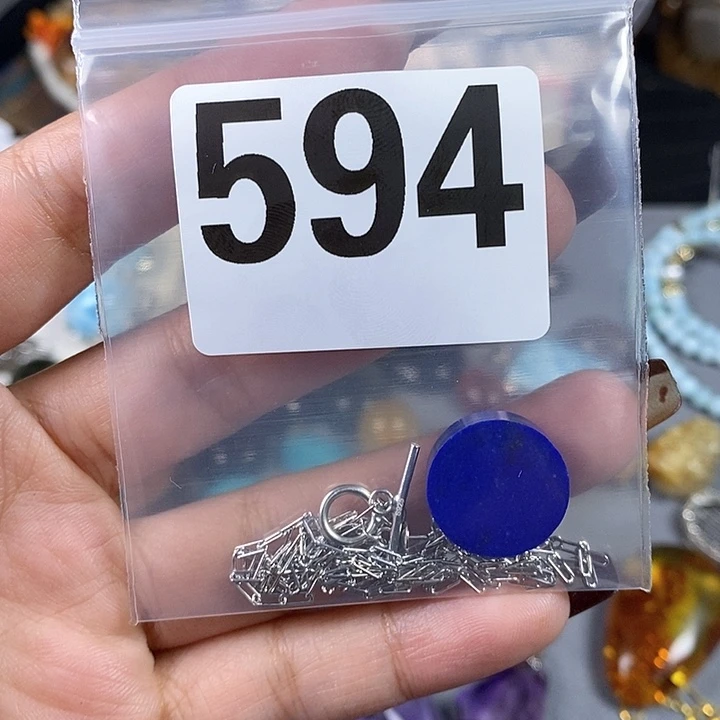 银S925镶嵌珠宝半成品紫晶糖*