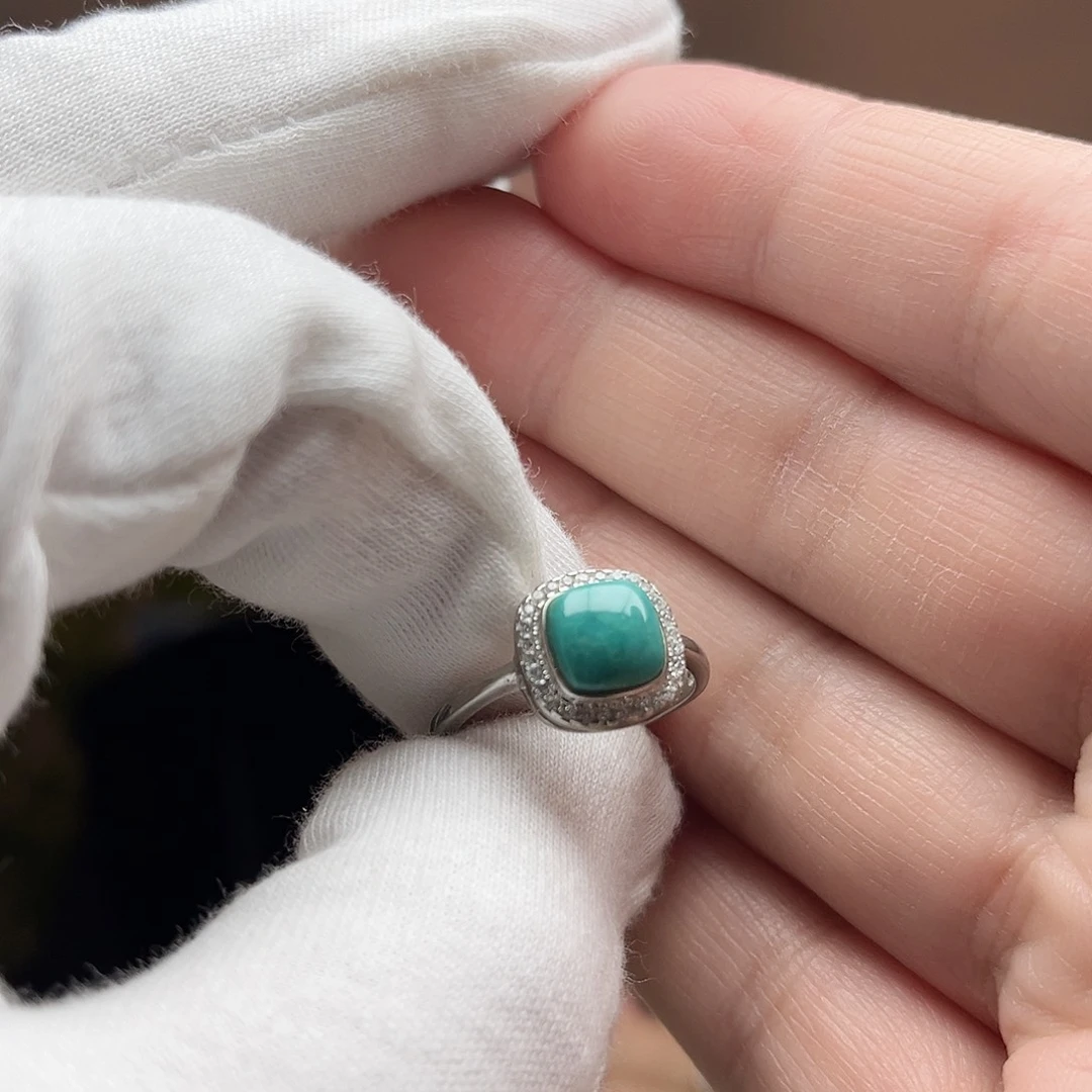 绿松石珠宝奇石银S925镶嵌