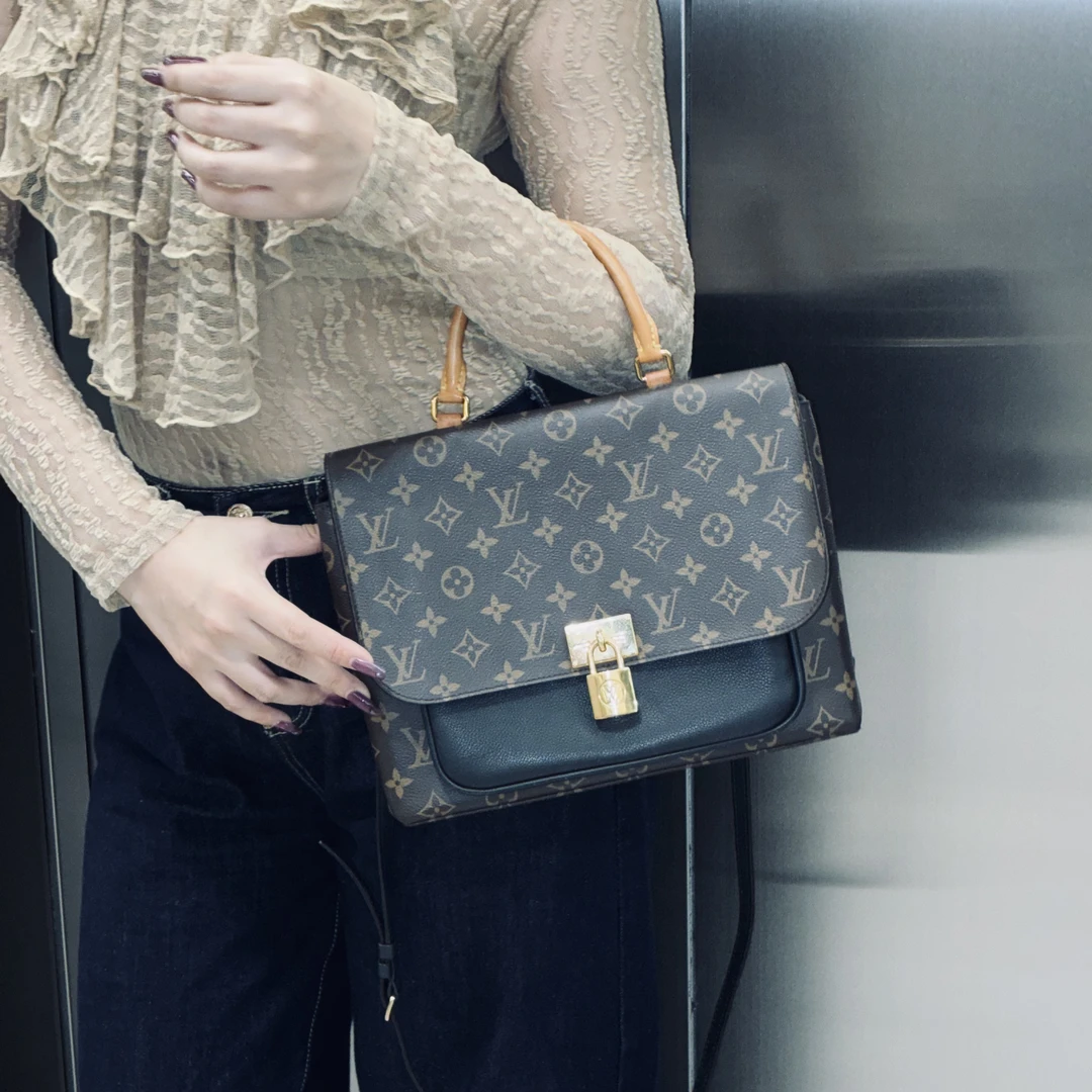 95新 LouisVuitton/路易威登 Lv路易威登老花手提斜挎包