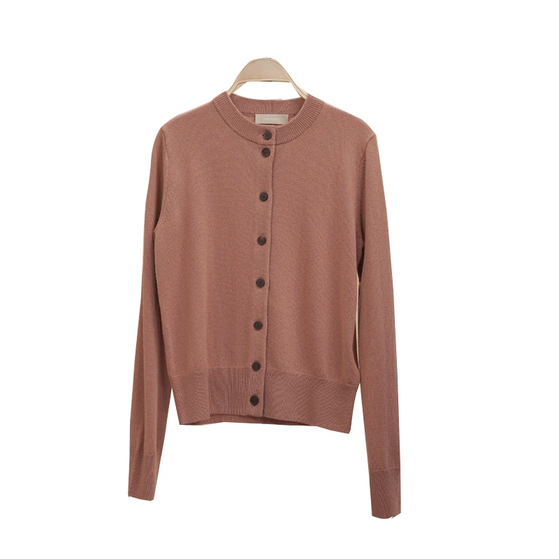 FLORA&AILEY【星线好物】圆领经典女开衫DLZSD4L1741