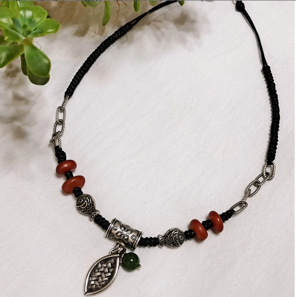 非金属棉绳项链 非金属棉绳项链 静一棉麻 原创设计师款