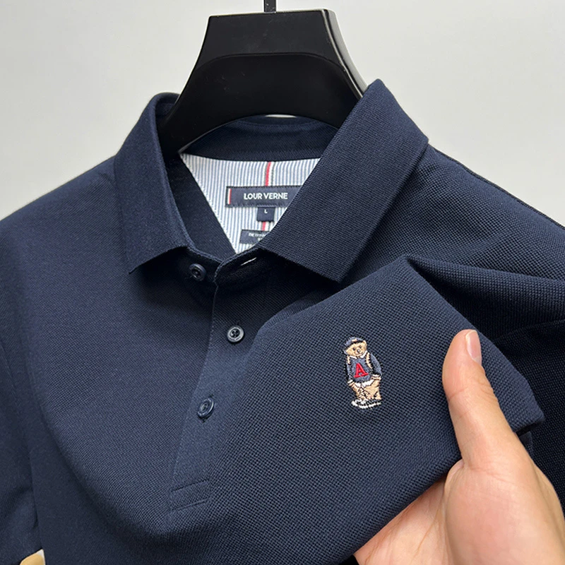 BOY NORMAN高端男士短袖polo衫夏季纯棉商务休闲简约百搭t恤上衣
