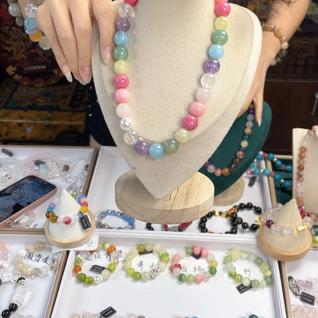 水晶手链银S925镀金镶嵌