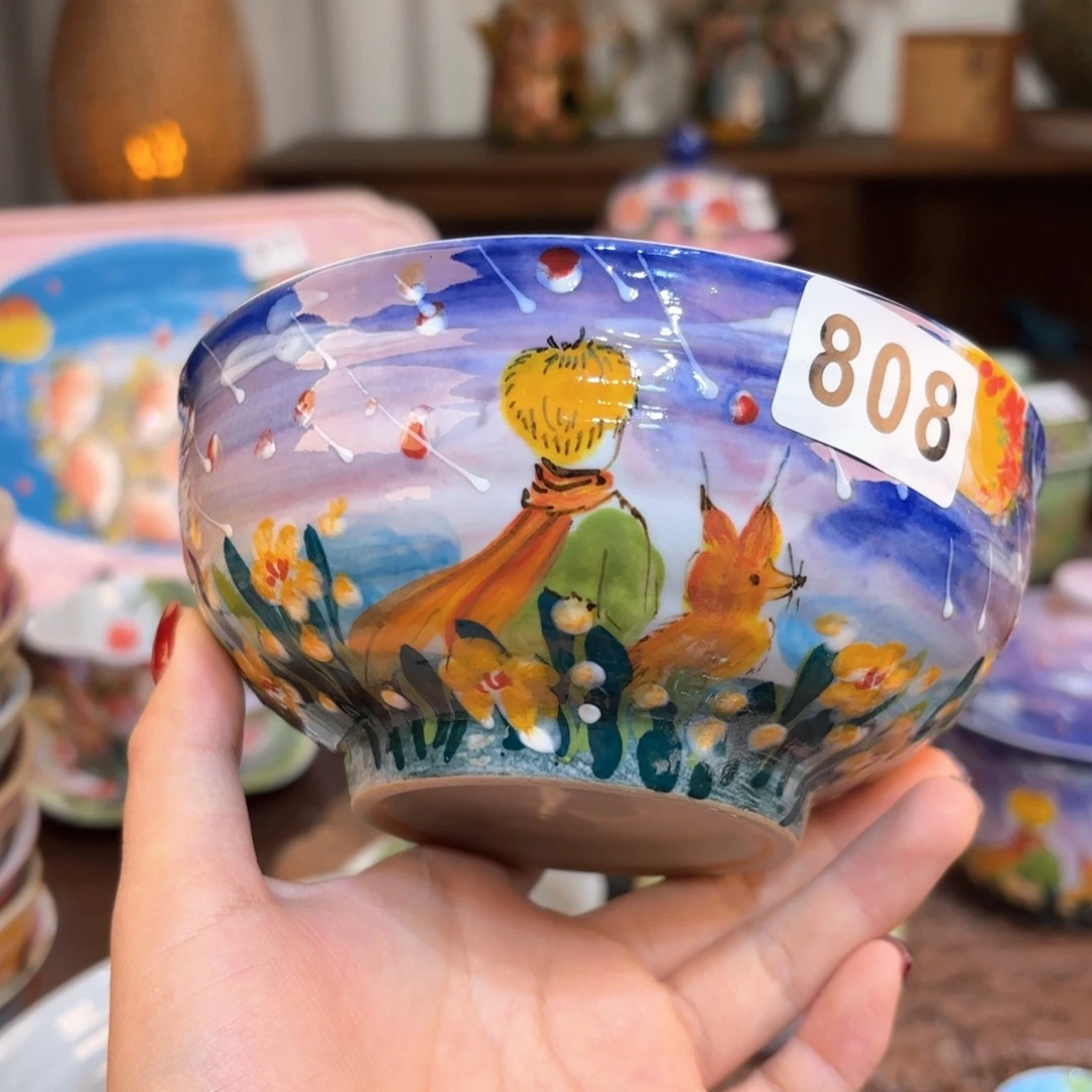 景德镇手绘高温釉下彩陶瓷茶具