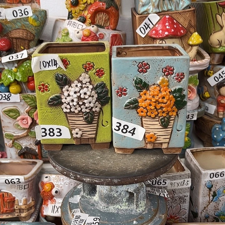 粗陶材质多肉花盆