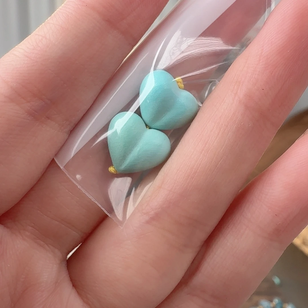 橙***子绿松石未镶嵌珠宝半成品
