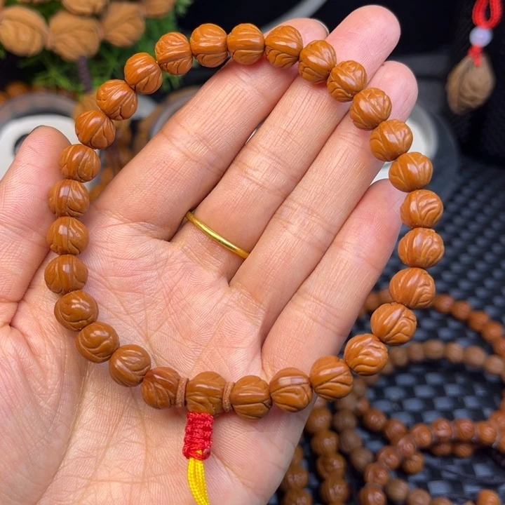 桃核手串玉龙脊手持