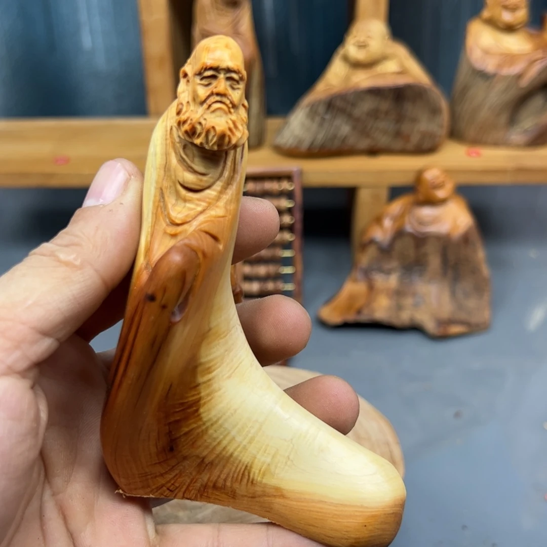 影***h木崖柏木摆件手把件