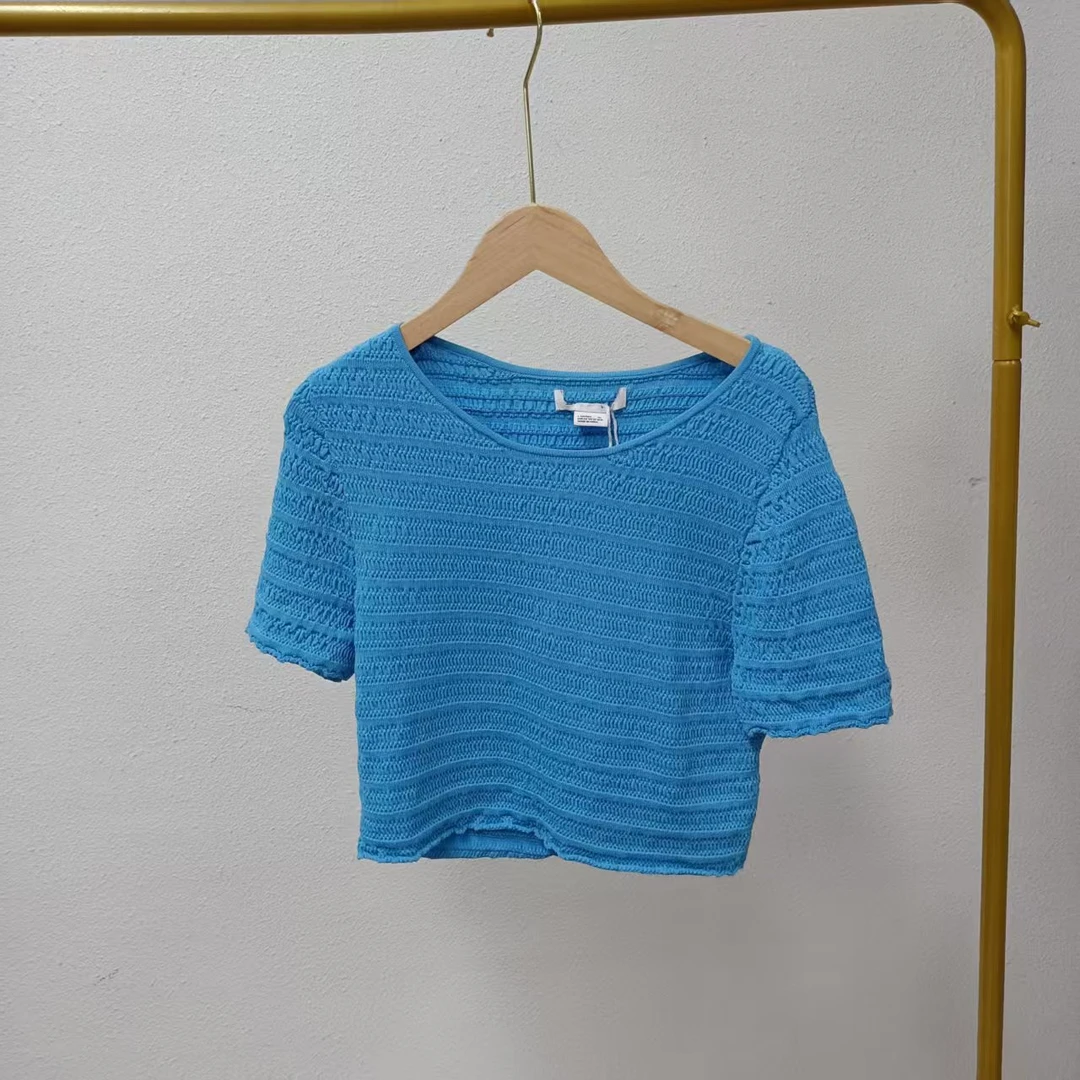 唯琳剪标   8仓B3-5-3960款   U家蓝色短款上衣长40