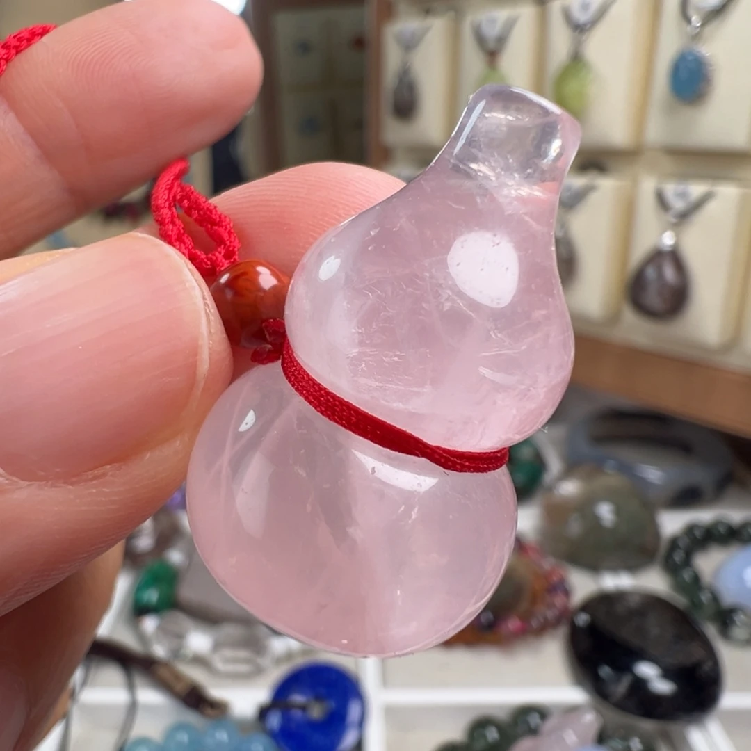 未镶嵌芙蓉石颈饰天然粉晶